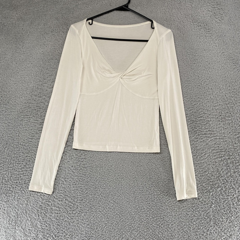 Lululemon Shirt Womens Small 6/8 Modal Silk V‎ Neck Long Sleeve Yoga Balletcore